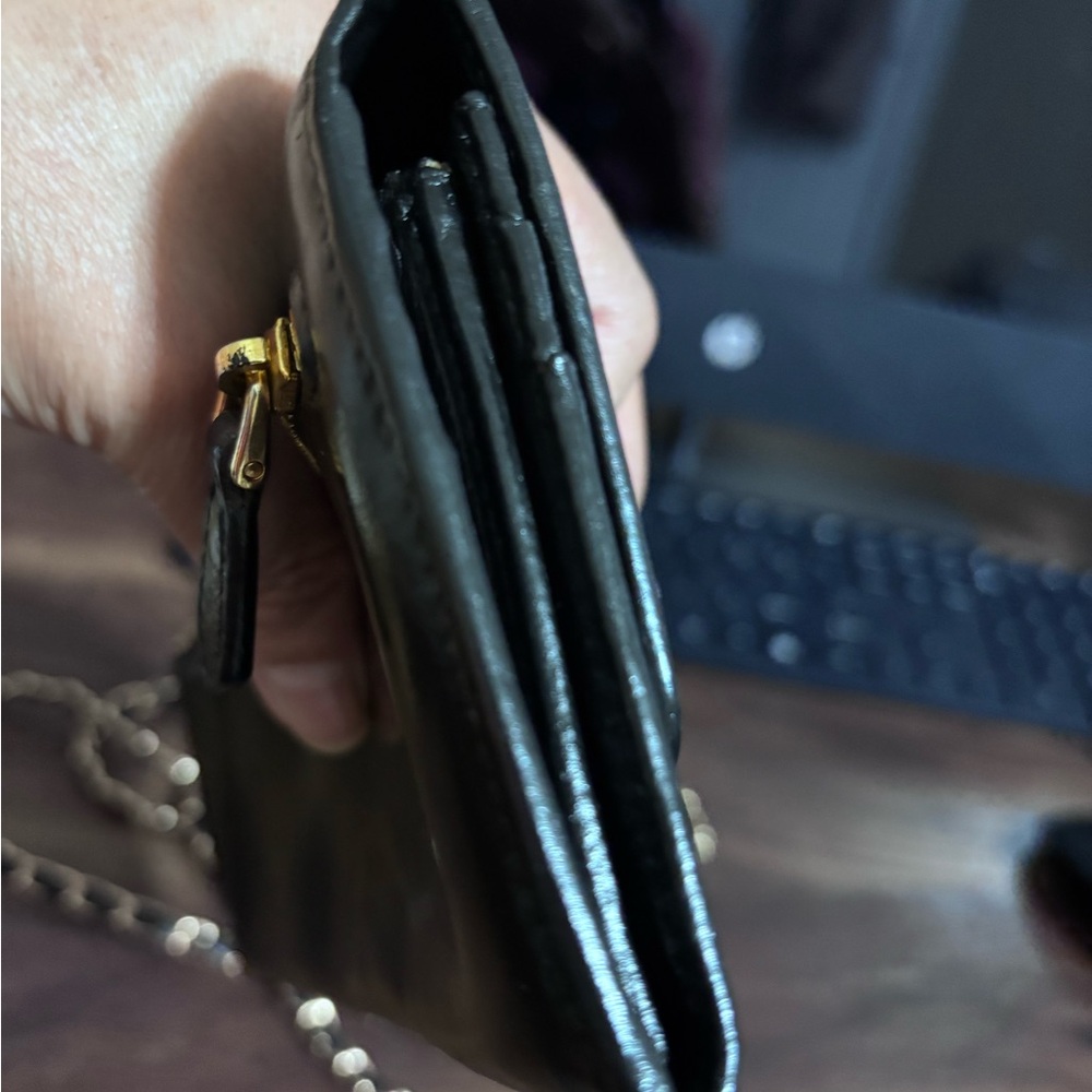 Prada Black Leather Wallet with Gold Hardwares - Picture 13 of 16